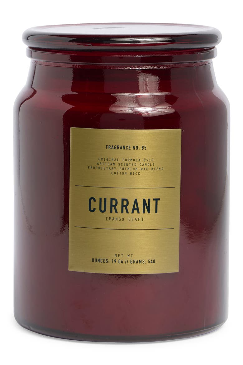 Artisan Scented Glass Jar Candle, Main, color, CURRANT