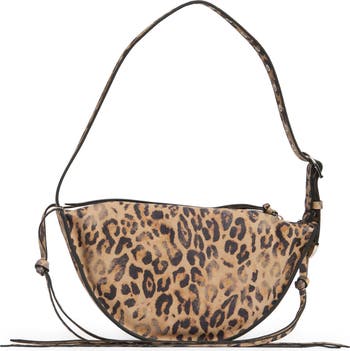 Suede Half Moon Crossbody Bag