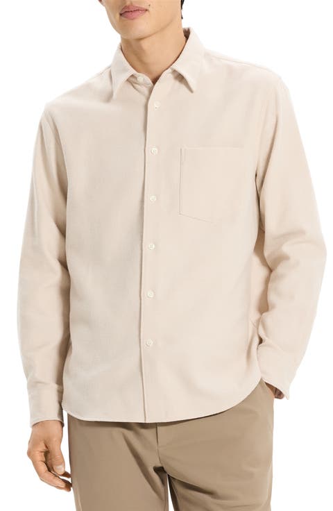 Weekend Brushed Cotton Twill Button-Up Shirt