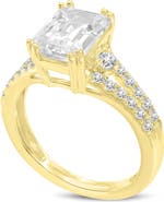 LuvMyJewelry Gohar 14K Yellow Gold Emerald Cut Lab Grown Diamond  Engagement Ring - 2.04 Ct