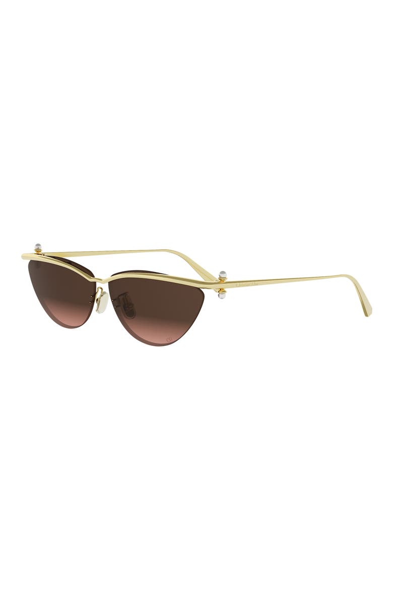 'DiorTribales B2U 61mm Cat Eye Sunglasses, Alternate, color, SHINY GOLD DH / ROVIEX