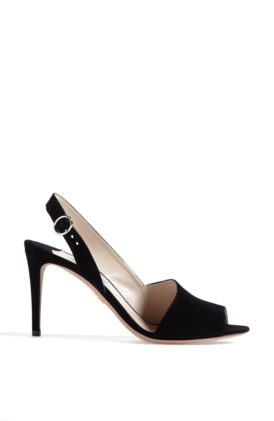 Asymmetrical Sling Sandal, Alternate, color, BLACK