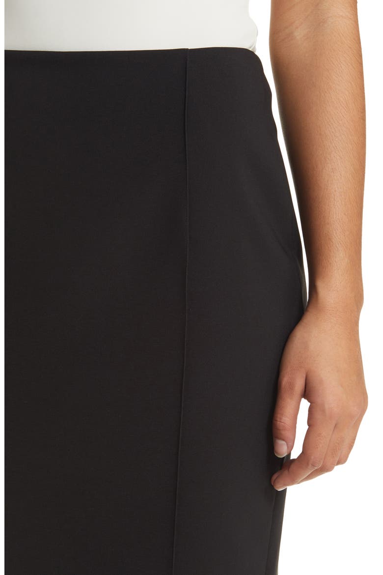 Pintuck Crepe Pencil Skirt, Alternate, color, ANNE BLACK