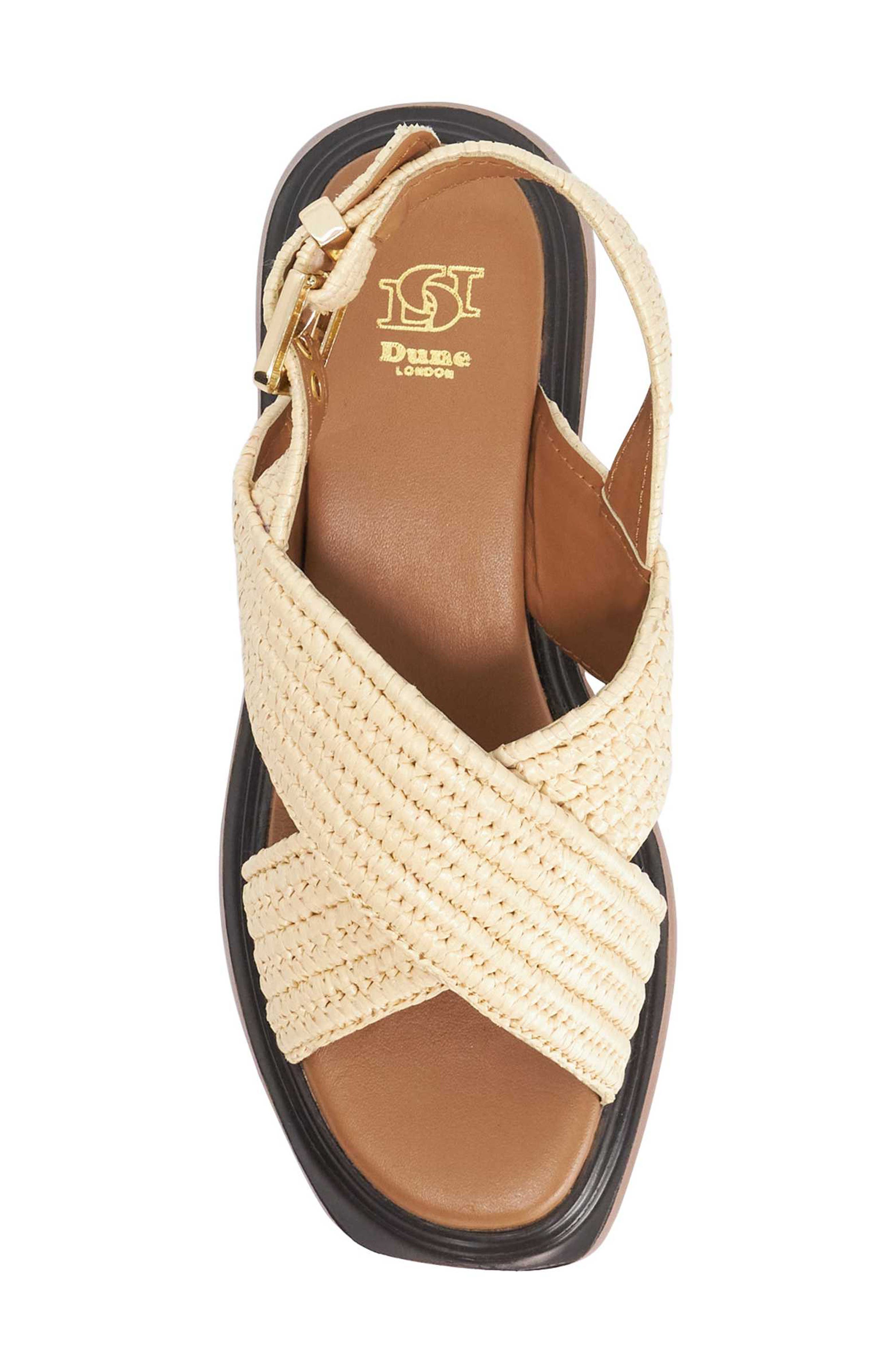 Dune London Lovess Platform Sandal, Alternate, color, Ecru