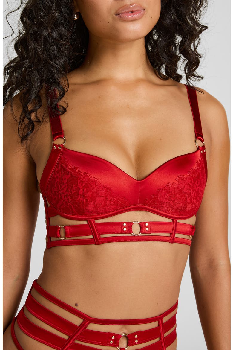 Noeki Underwire Longline Bralette, Alternate, color, CHILI PEPPER