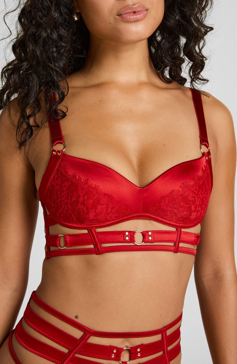Hunkemöller Noeki Underwire Longline Bralette, Alternate, color, Chili Pepper