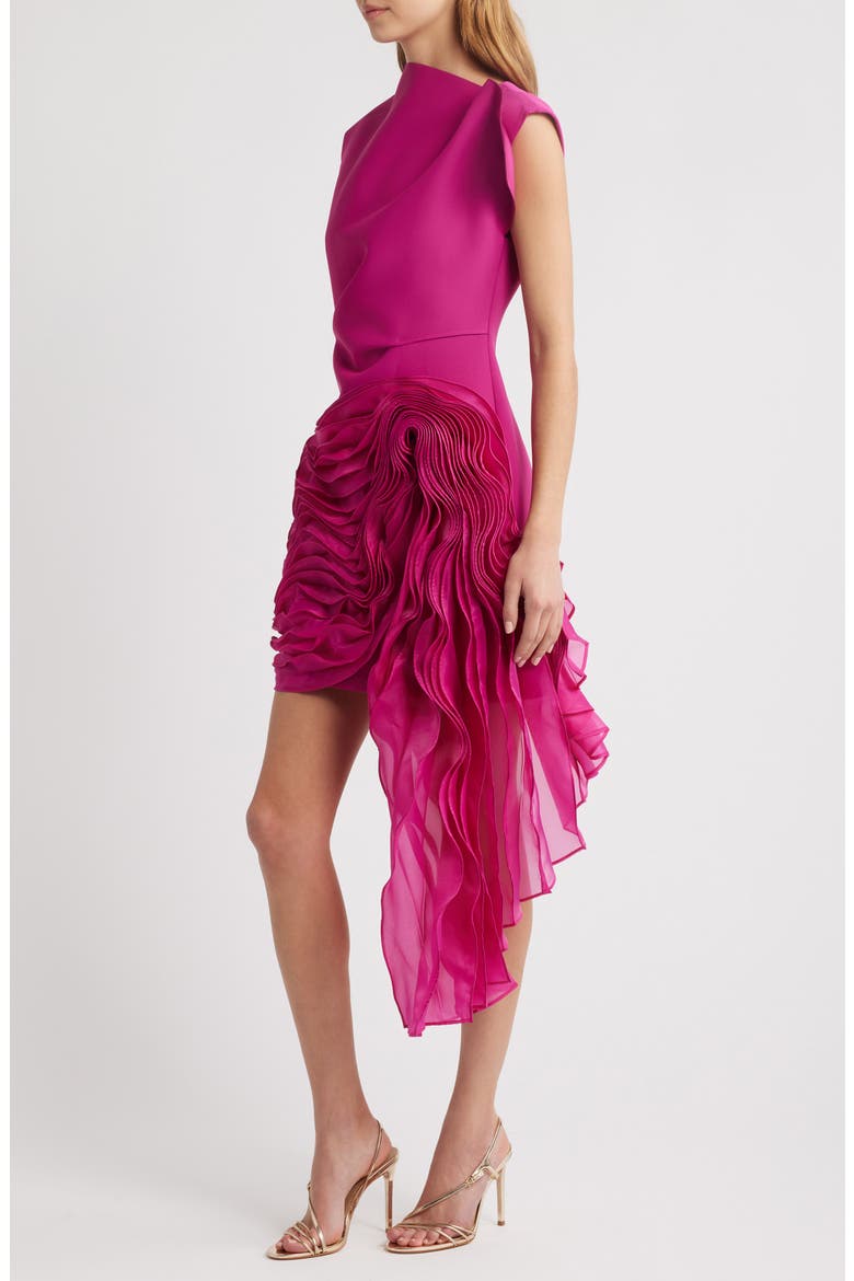 Wigbeth Cap Sleeve Ruffle Minidress, Alternate, color, ELECTRIC PLUM