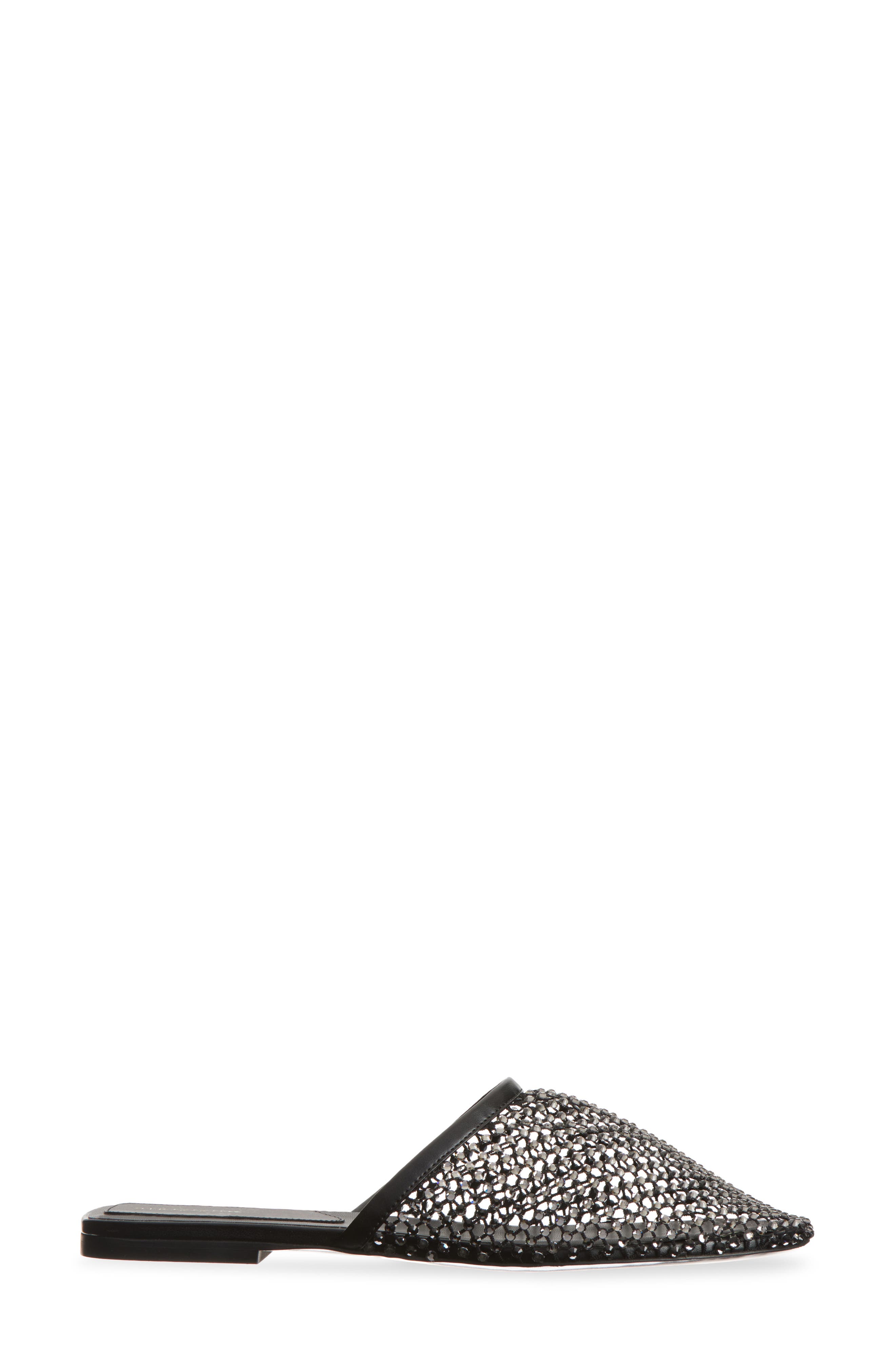 Stella McCartney Crystal Mesh Mule, Alternate, color, Black Crystal