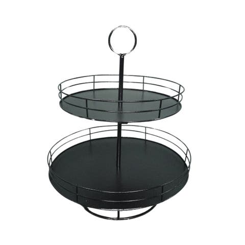 Round Caged Tiers Serving Tray