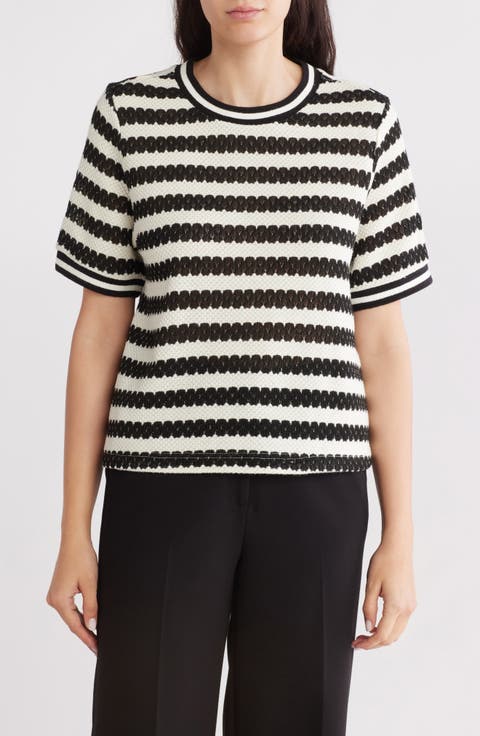 Jacquard Stripe Top