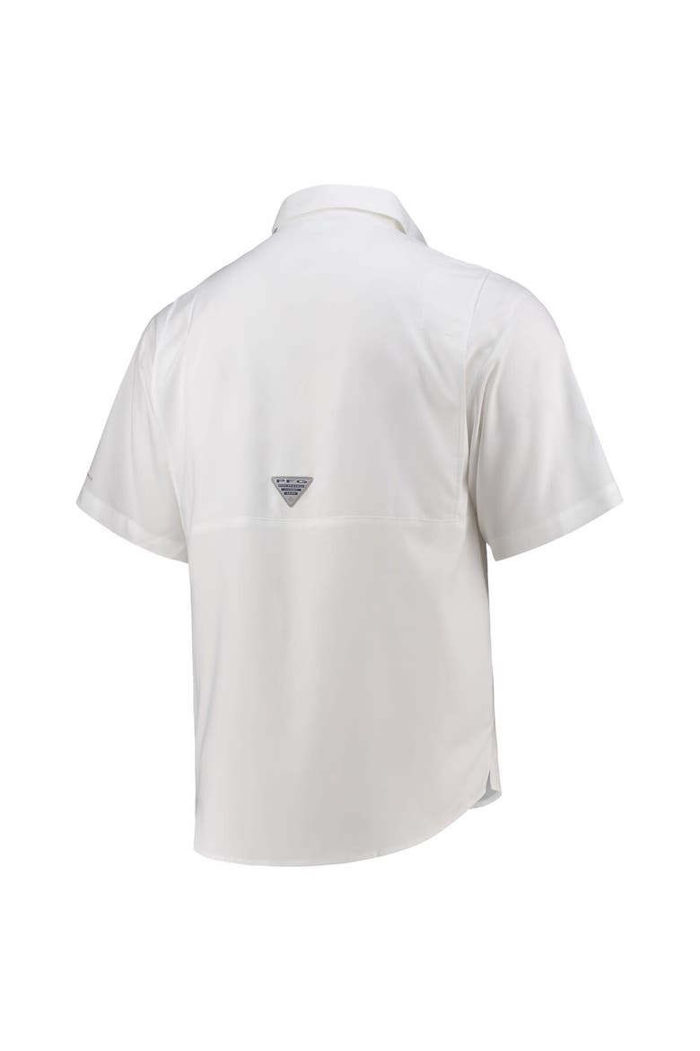 Men's Columbia White Dallas Cowboys Tamiami Omni-Shade Button-Down Shirt, Alternate, color, White