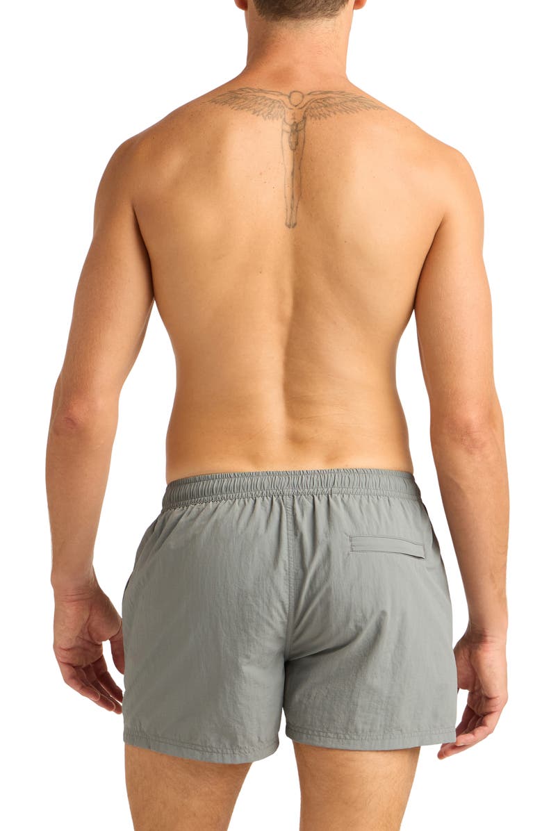 AUTO-REPLY<sup
™</sup
 Sebastian Solid 4-Inch Nylon Swim Trunks, Alternate, color, Seal Grey, Medium Grey