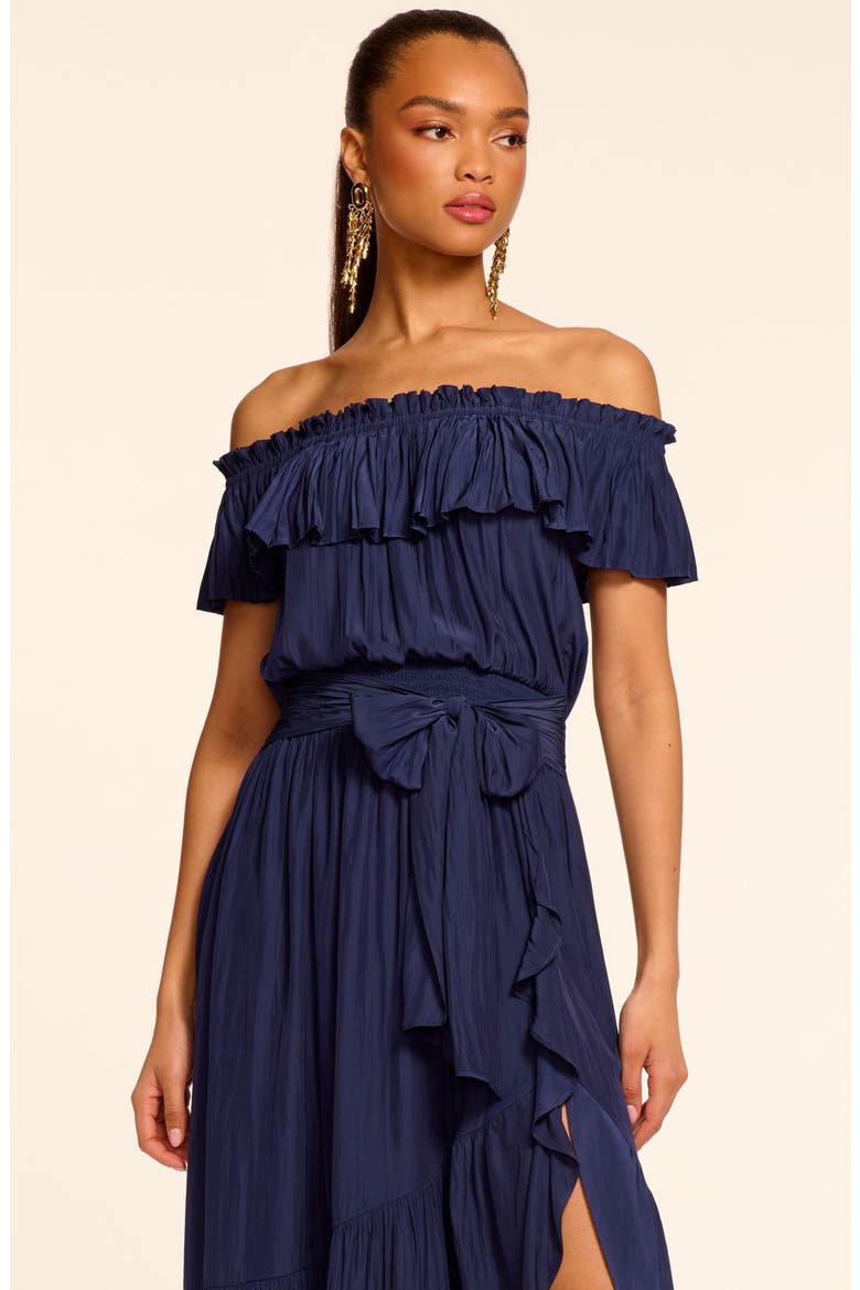 Gloria Off-the-Shoulder Dress, Alternate, color, SPRING NAVY