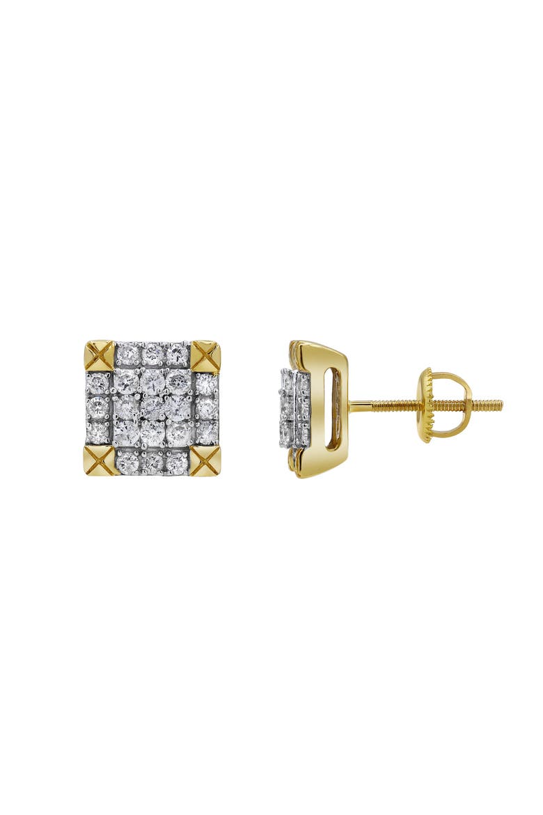 Diamond Trunk 14K Yellow Gold Diamond Stud Earrings - 0.75ct., Main, color, 14K Yellow Gold