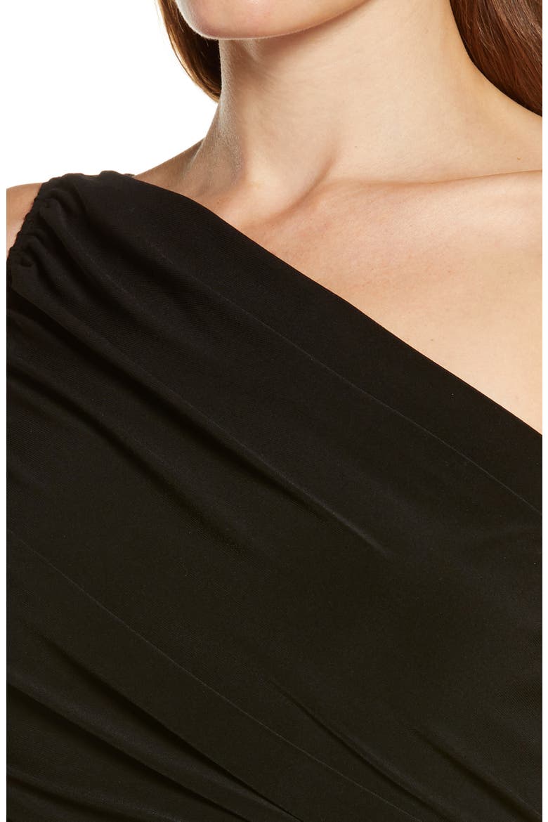 Diana One-Shoulder One-Piece Swimsuit, Alternate, color, BLACK