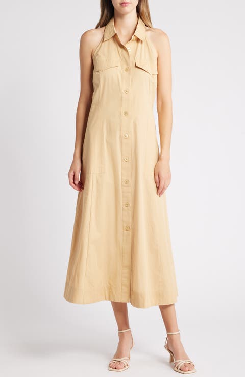 Sleeveless Maxi Shirtdress