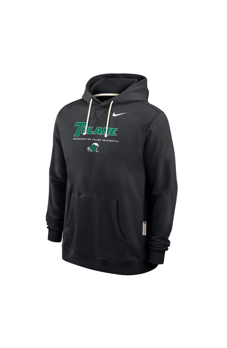 Nike Men's Nike Black Tulane Green Wave 2025 Sideline Dri-FIT Hoodie, Alternate, color, 