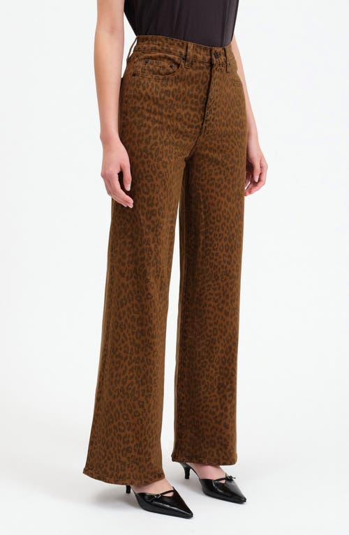 Daze Far Out High Waist Wide Leg Jeans In Wild Cat