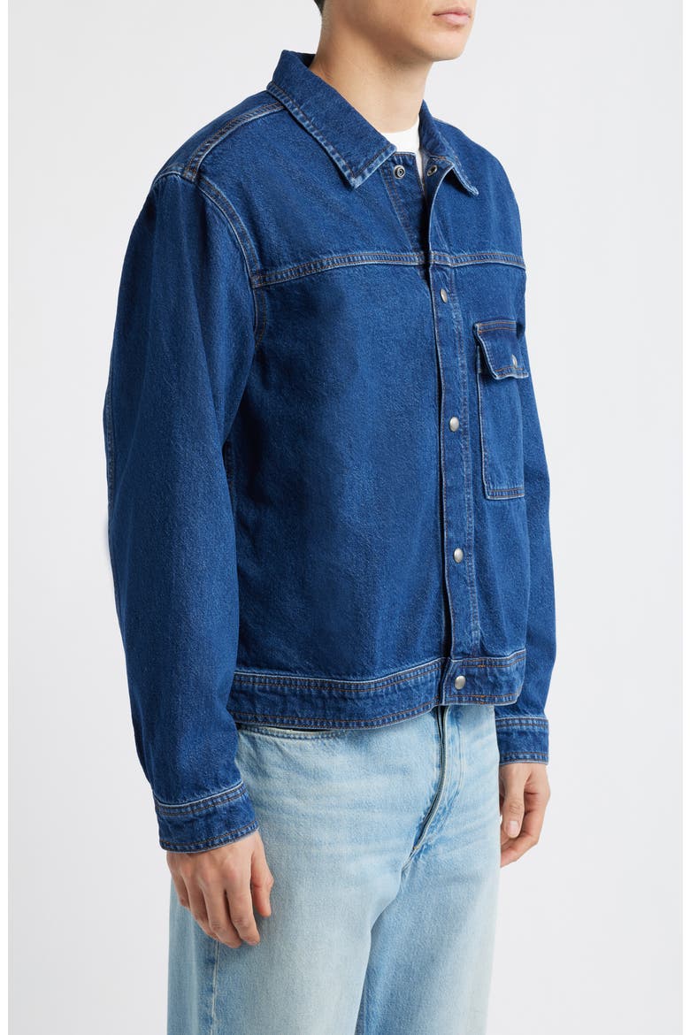 Cast Denim Jacket, Alternate, color, DARK INDIGO