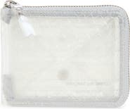 Comme des Garçons Clear Snakeskin Embossed Square Zip Around Wallet