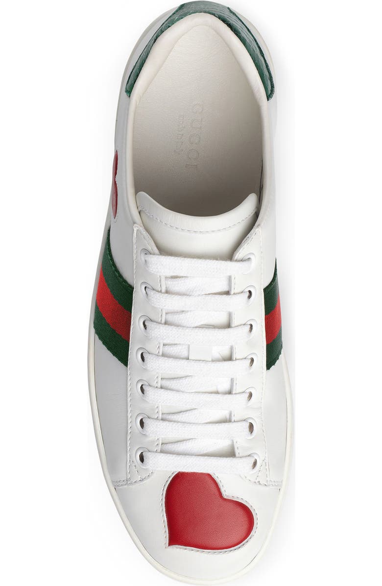 Gucci New Ace Heart Sneaker, Alternate, color,
