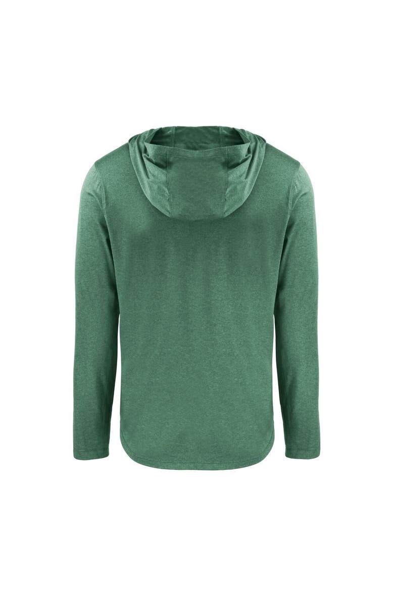 Men's Cutter & Buck Hunter Green New York Jets Primary Logo Coastline Epic Comfort Eco Recycled Long Sleeve Hoodie T-Shirt, Alternate, color, Hunter Green