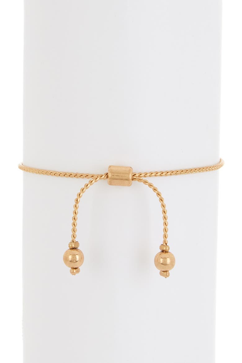 Lena Amore Sliding Knot Bracelet, Alternate, color, WORN GOLD