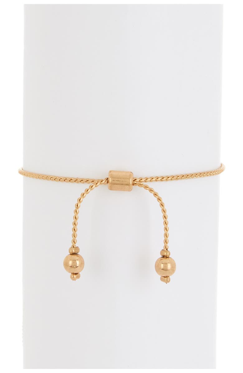 OLIVIA WELLES Lena Amore Sliding Knot Bracelet, Alternate, color, Worn Gold