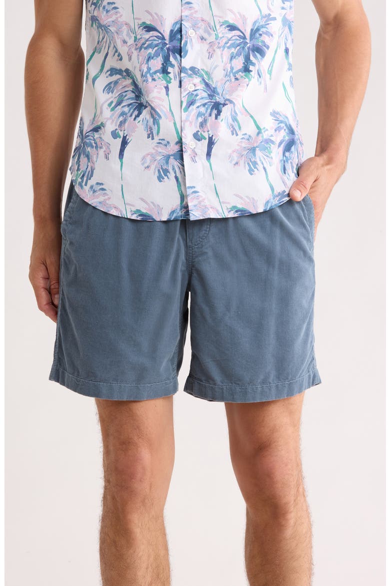 Blue Mirage Corduroy Drawstring Shorts, Main, color, BLUE MIRAGE