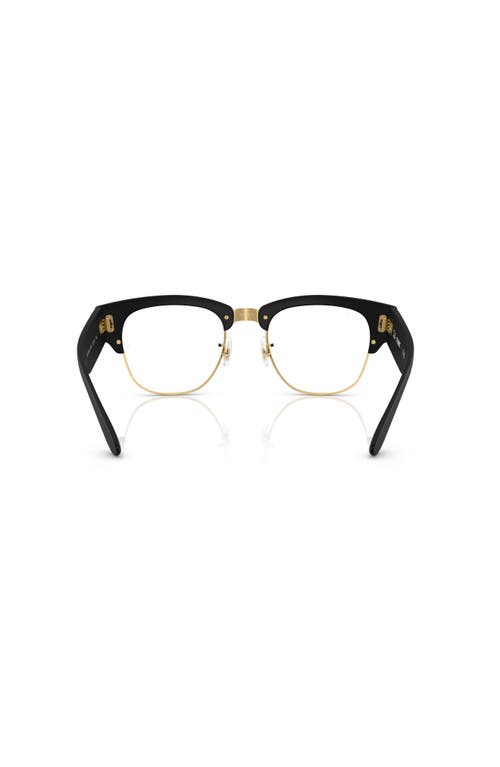Ray Ban Ray-ban 52mm Square Optical Glasses In Black