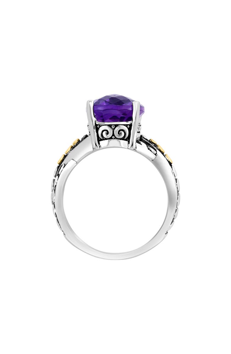 EFFY 18K Yellow Gold & Sterling Silver Amethyst Ring - Size 7, Alternate, color, 