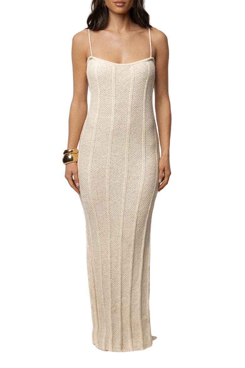 Cabana Views Crochet Dress, Main, color, Ivory