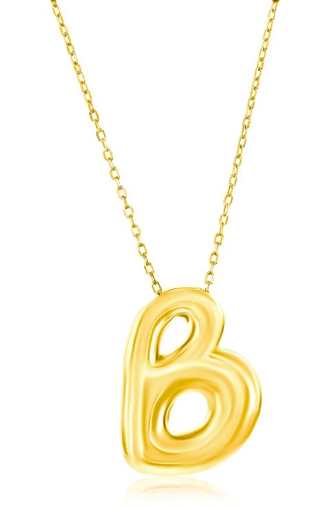 Bubble Initial Pendant Necklace