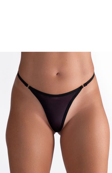 Lustrous Sheer Micro G-string Thong