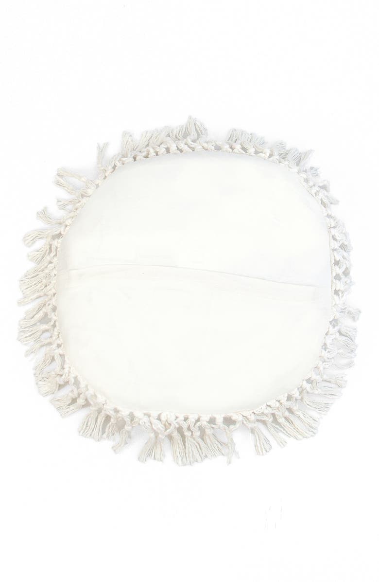 PARKLAND COLLECTION Fringe Throw Pillow, Alternate, color, White
