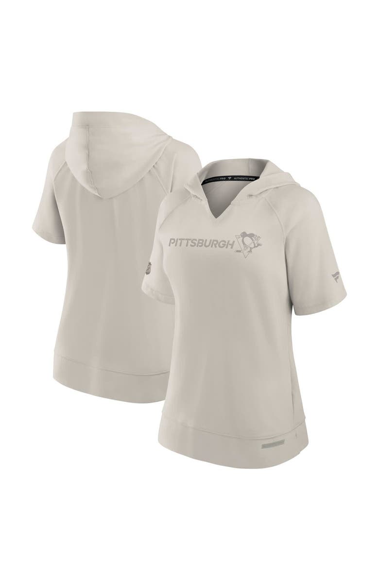 FANATICS Women's Fanatics Cream Pittsburgh Penguins Authentic Pro Road Fashion Top, Main, color, Cream
