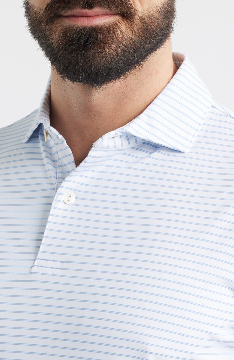 Peter Millar Keynote Performance Jersey Golf Polo, Alternate, color, White
