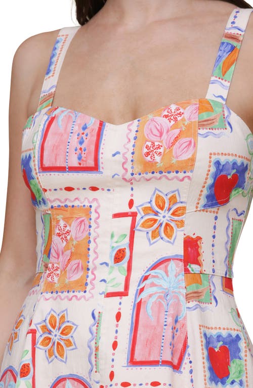Avec Les Filles Sweetheart Neck Stretch Cotton Mini Sundress
