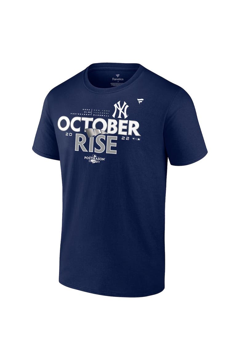 Men's Fanatics Branded Navy New York Yankees 2022 Postseason Locker Room T-Shirt, Alternate, color, Navy
