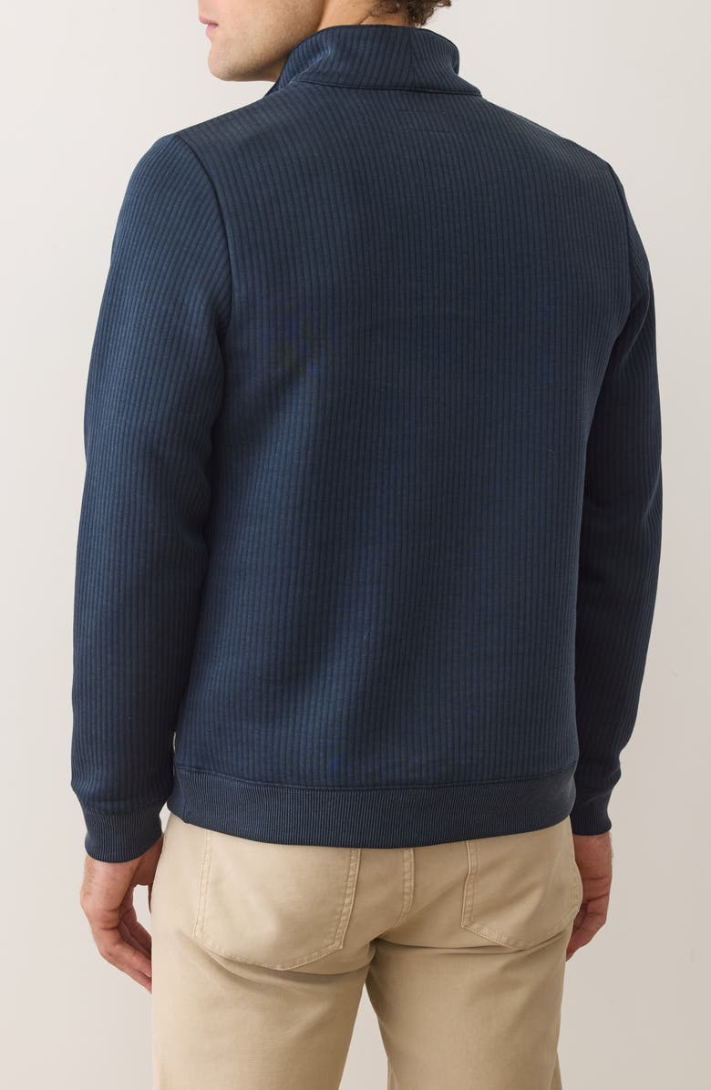 Marine Layer Corbet Quilted Quarter Zip Sweatshirt, Alternate, color, Navy