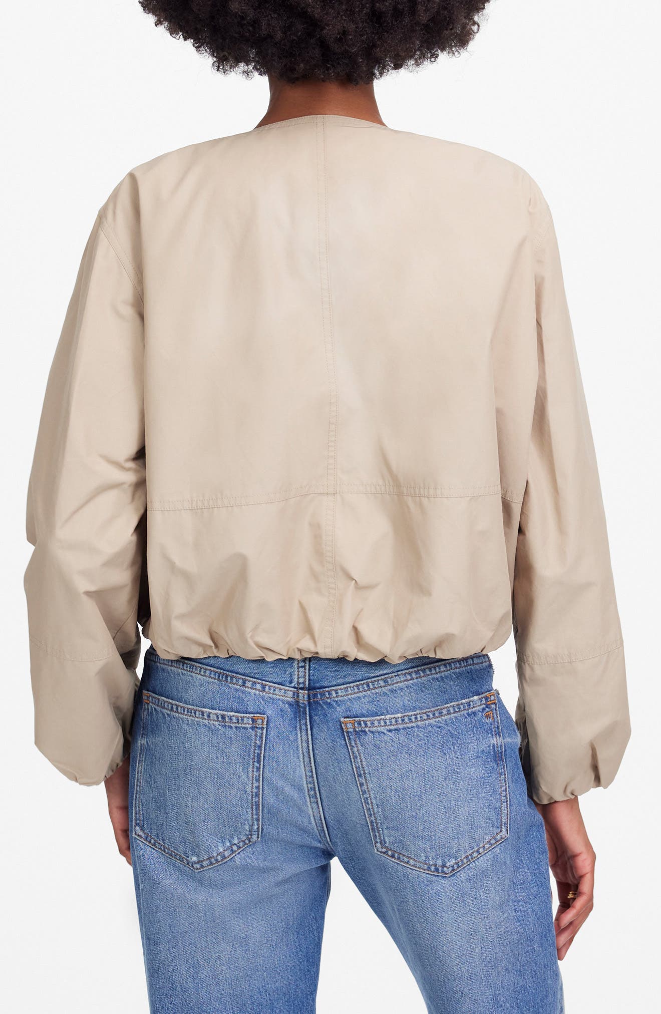Bubble Sleeve Bomber Jacket - image 2