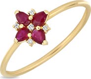 Bony Levy El Mary Ruby & Diamond Flower Ring