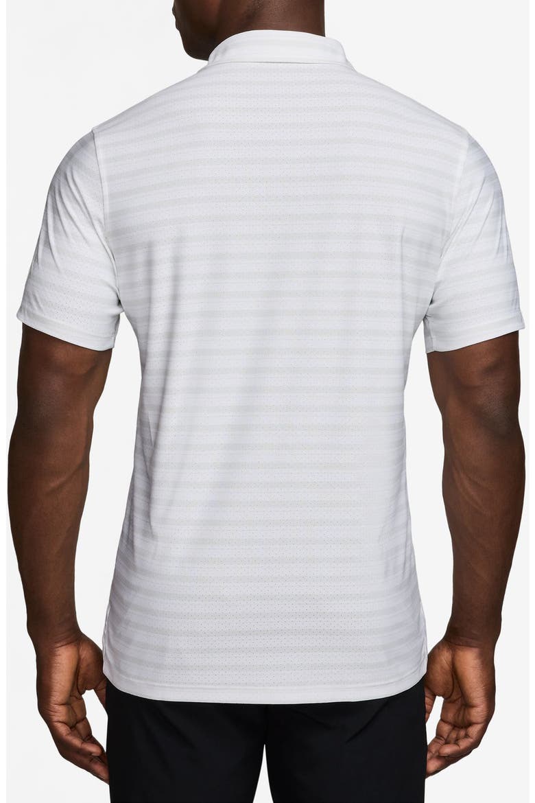 Stripe Dri-FIT Perforated Golf Polo, Alternate, color, WHITE/ PHOTON DUST/ WHITE