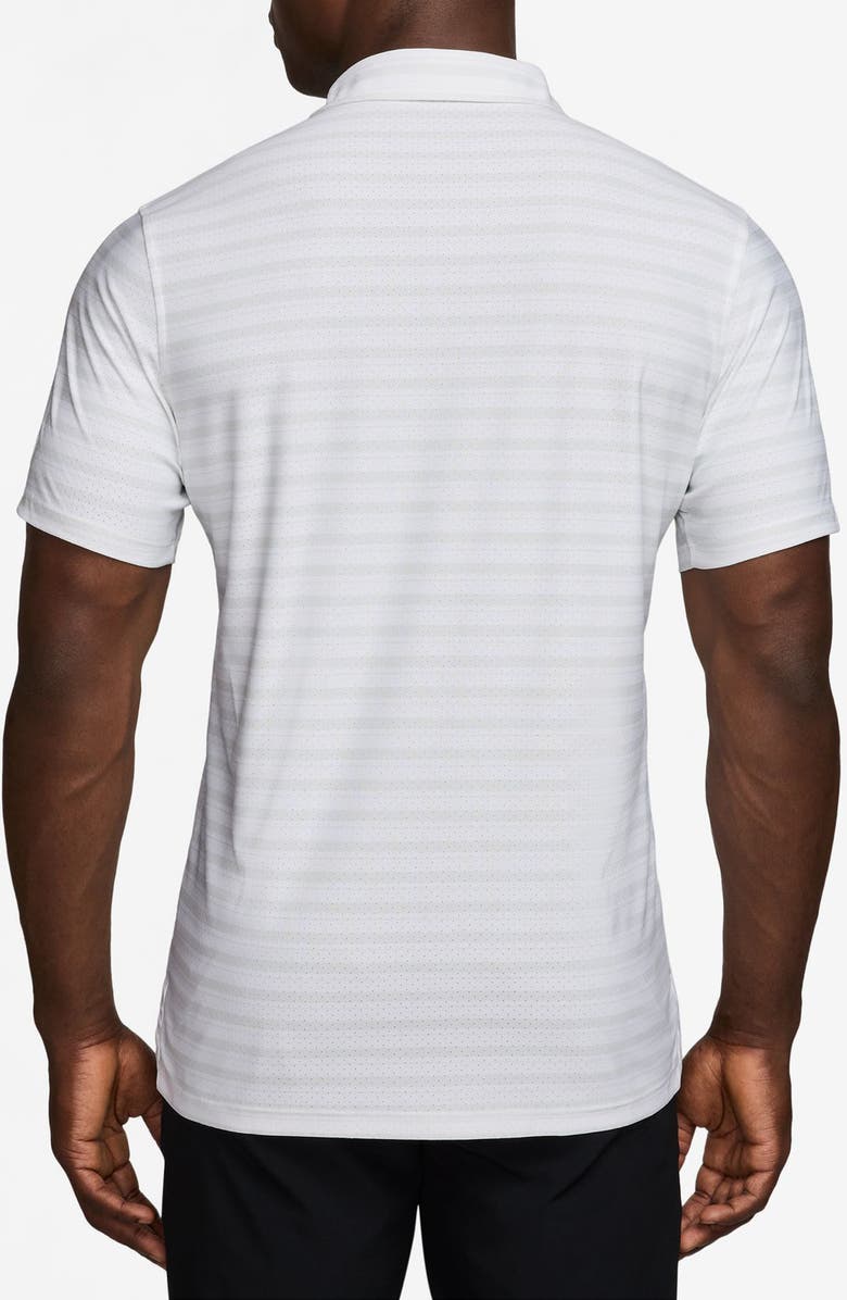 Nike Stripe Dri-FIT Perforated Golf Polo, Alternate, color, White/ Photon Dust/ White