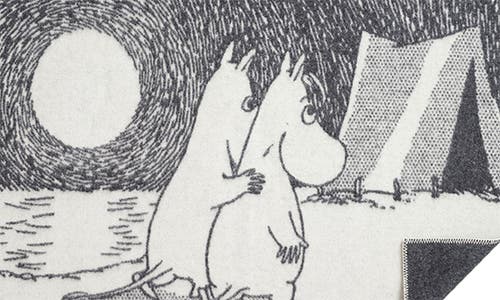Klippan Kids' Moomin Adventure Lambswool Blanket In Gray