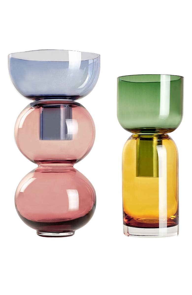 CLOUDNOLA Set of 2 Reversible Vases, Alternate, color, Multi