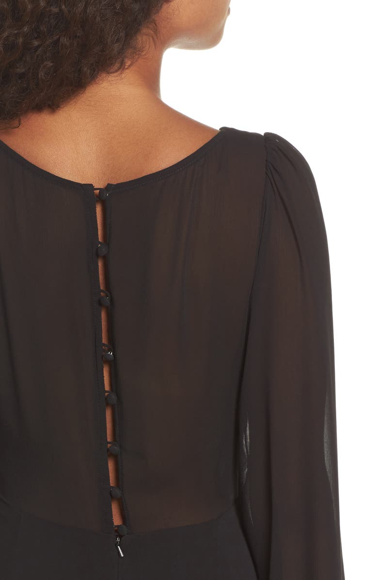 Watters Donna Luxe Chiffon Surplice A-Line Gown, Alternate, color,