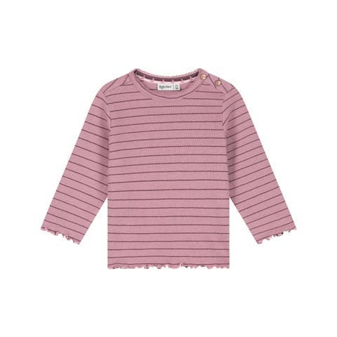 Striped Picot Neckline Rib Tee (baby)