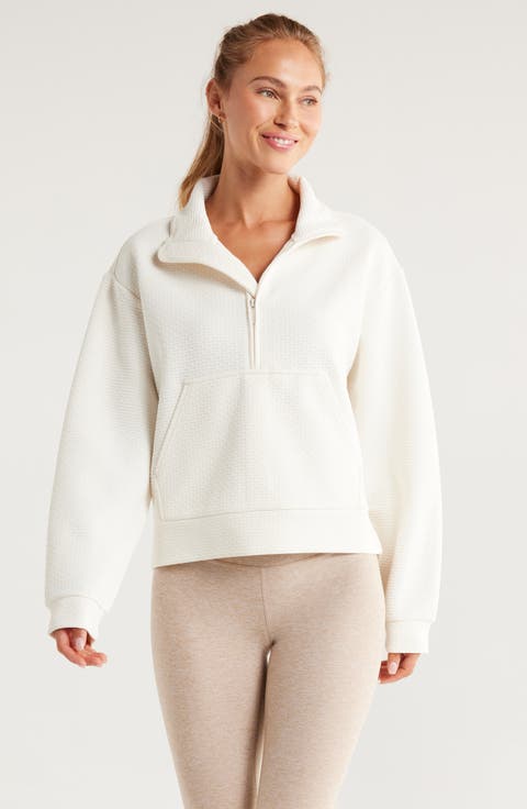 Textured Half Zip Pullover