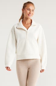 Zella Textured Half Zip Pullover